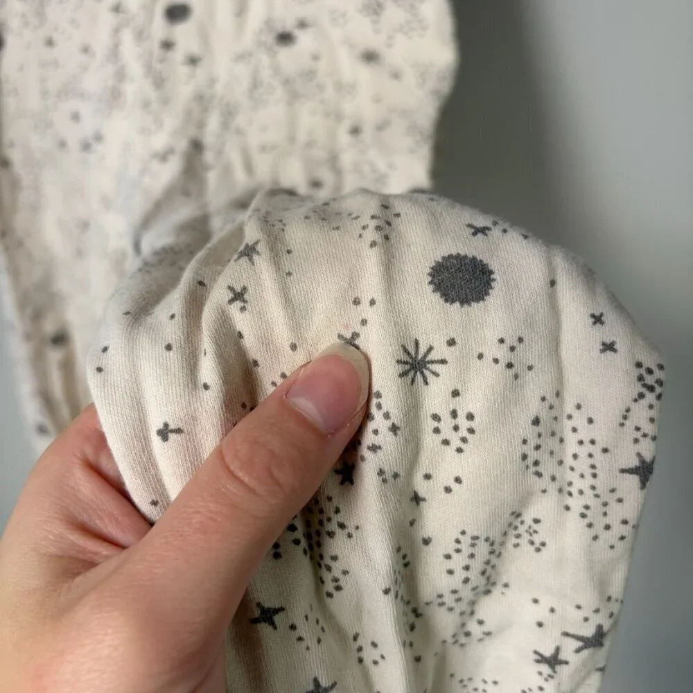 Rylee + Cru Natural Celestial Star Long Pajama Pants Kids 6-7 Y Organic Cotton